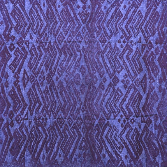 Ahgly Company Indoor Square Abstract Blue Modern Area Rugs, 5' Square
