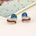 thumbnail image 6 of HOOUN American Independence Day Earrings Flag Color Earrings Pentagram Rhinestone Gift-Pentagram Rhinestone Earrings, 6 of 9