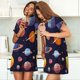 thumbnail image 4 of Disketp Space Planet para Camisón Corto de Manga Corta para Mujeres, Camisón Cómodo con Escote Redondo, Bonito y Confortable, 4 of 6