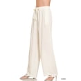 thumbnail image 2 of Zenana Women’s Linen Drawstring Wide-Leg Lightweight Pants, 2 of 7