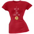 thumbnail image 1 of I Want Abs But I Want Cookies More Red Soft Juniors T-Shirt, 1 of 1