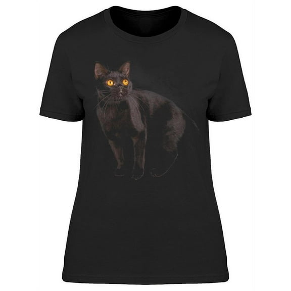 Cute Shorthair Cat Posing T-Shirt Women -Image by Shutterstock, Female Medium