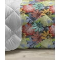 thumbnail image 3 of Floral Down Alternative Comforter, Art Nouveau Style Abstract Sketches with Swirled Stalks and Leaves in Warm Colors, Microfiber Quilt for All Season, 5 Sizes, Orange White, by Ambesonne, 3 of 3