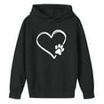 thumbnail image 2 of Eltusu Boys Valentines Hoodies, Loose Fit Long Sleeve Cute Heart Graphic Pullover Sweatshirts Black Size 13-14 T, 2 of 3