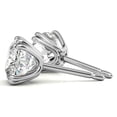 thumbnail image 2 of GRA Certified 3 Carat Cushion Cut D/VVS1 Natural Moissnaite Solitaire Stud Earrings Push Back In 14K White Gold Plated Silver, 2 of 4