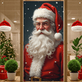 thumbnail image 2 of Red Suit Santa Claus Snowflakes Beard Christmas Banner for Holiday Decoration Winter Festival Party, 2 of 9