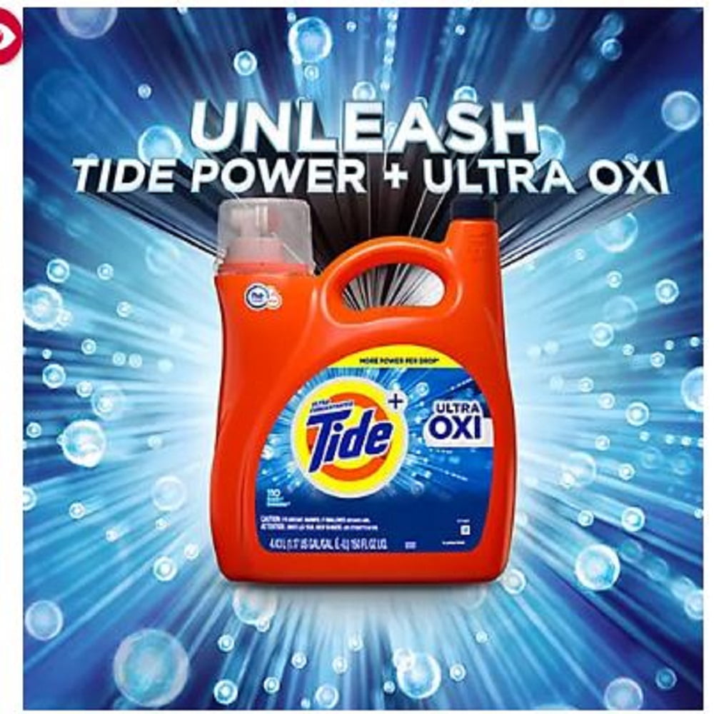 Tide Ultra Oxi Liquid Laundry Detergent, 165 fl. oz. - 1