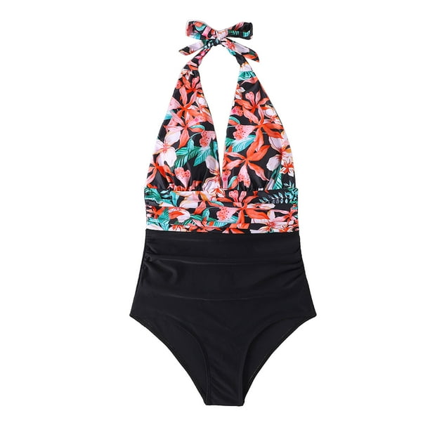 Traje De Bau00f1o De Bikini De Piezas Con Estampado Floral Y
