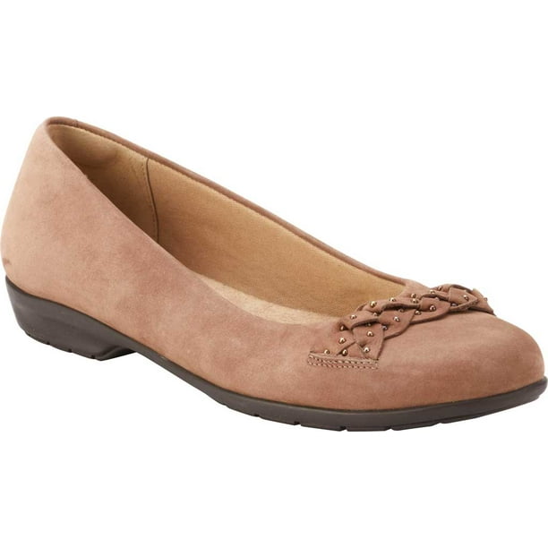 nubuck ballet flats