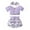 Purple, variant on Mercatoo Baby Girl Clothes Toddler Summer Outfits Set Puff Sleeve Romper and Floral Butterfly Shorts with Headband 3Pcs Suit