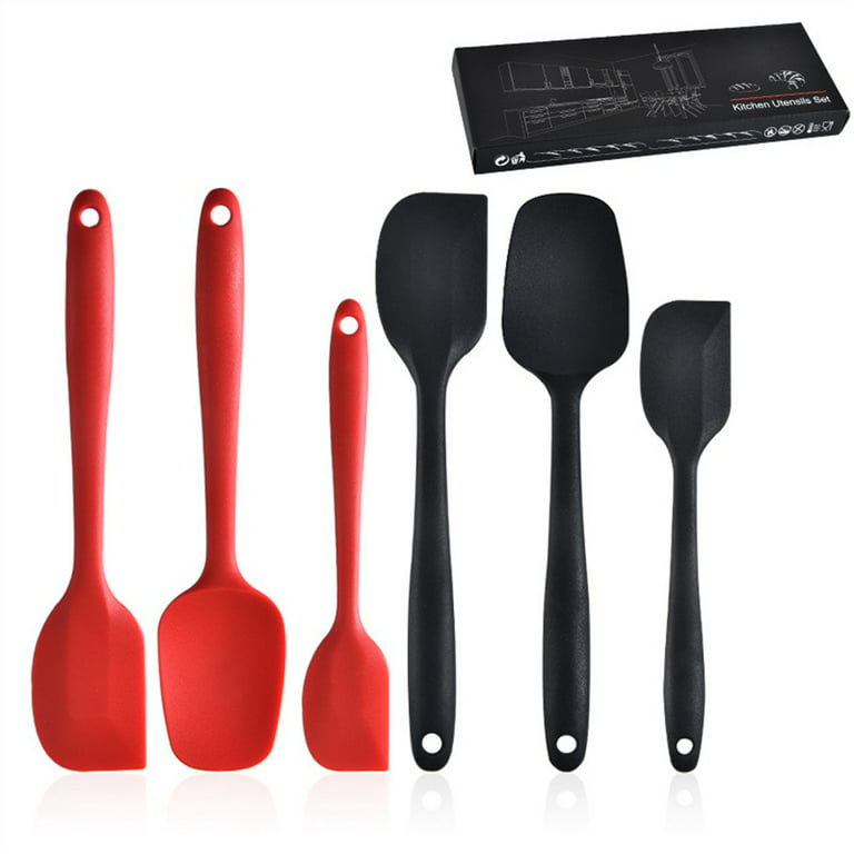 INKI Silicone Spatula Set, Rubber Spatula for Baking, Cooking and Mixing  High Heat-Resistant BPA Free Silicone Scraper Spatulas for Nonstick Cookware  - Dishwasher Safe (4pc, Black) - Yahoo Shopping