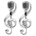 thumbnail image 6 of OUNONA 2Pcs Vintage Music Note Microphone Brooch Pin Set Fashionable Retro Stylish Music Theme Brooch Pin Decorative Lapel Pin Novelty Lapel Pin, 6 of 8