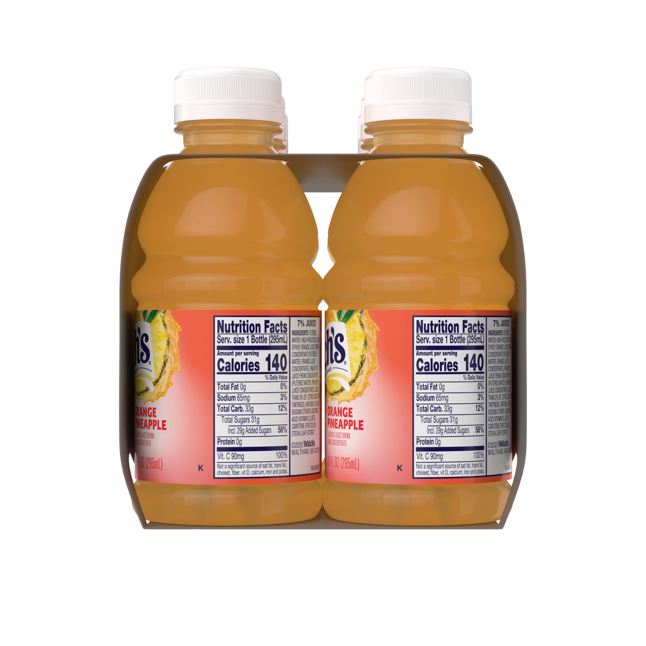 (4 pack) Welch's Orange Pineapple Juice Drink, 10 fl oz On-the-Go Bottle (Pack of 6)