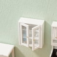 thumbnail image 6 of Joernso Dollhouse Wall Cabinet Realistic Clear Glass Door Mini 1/12 Doll House Miniature Wall Cabinet Model Simulation Furniture Accessories for Bathroom, 6 of 7