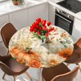 thumbnail image 2 of Round Table Cover 45-54 Inch Fall Pumpkin Waterproof Reusable Table Cloth Round Fitted Vinyl Tablecloth with Elastic Edged for Parties Outdoors, Autumn Thanksgiving Harvest Leaves Floral Plaid, 2 of 9