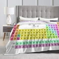 thumbnail image 4 of Periodic Table Of Elements Chemistry Blanket Gifts For Kids Adults - Lightweight Throw Blanket For Bedroom Living Room Decor Soft Fuzzy Fleece Cozy Plush Bed Couch 50"X40", 4 of 7