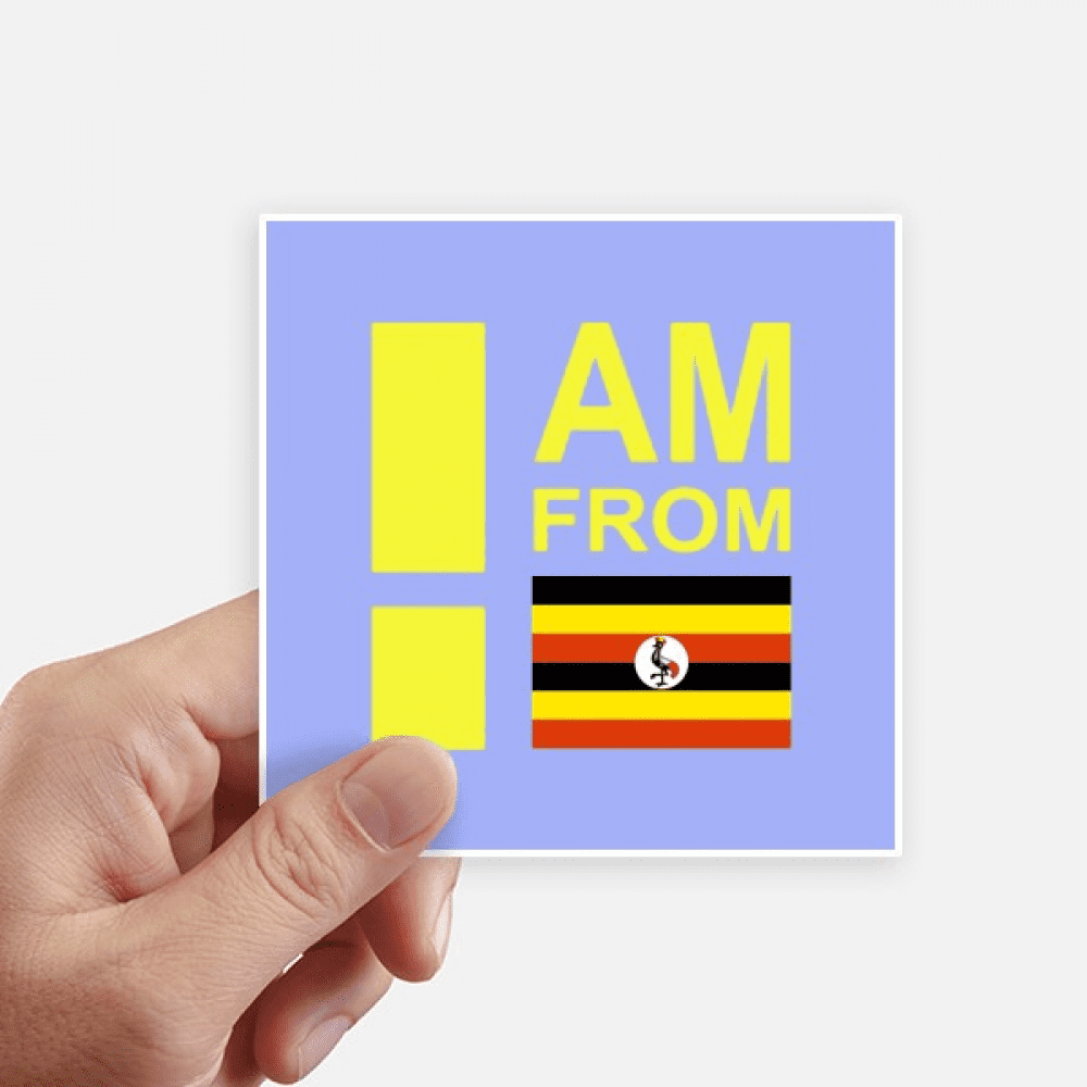 I Am From Uganda Art Deco Fashion Sticker Square Waterproof Stickers Wallpaper Car Decal