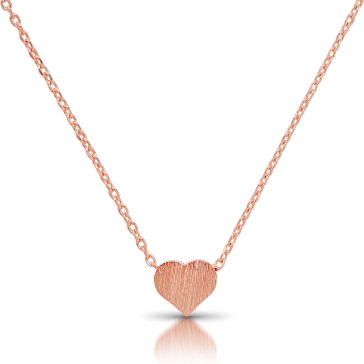 Heart Rose Gold Necklace Minimalist Everyday Layer Necklace 18K Gold Heart Dainty Necklace Multi Love Heart Gold Necklace