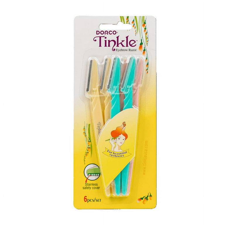 Dorco Tinkle Eyebrow & Facial Razor/Trimmer/Shaver - 2-Pack (6