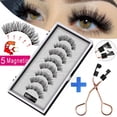 thumbnail image 2 of MB Aniversario 5 Pestañas magnéticas con pinzas Natural Wispy Faux Cils magnetique Mink Lashes Professional Eye Lashes Set Tan Jianjun unisex, 2 of 2