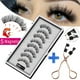 thumbnail image 2 of MB Aniversario 5 Pestañas magnéticas con pinzas Natural Wispy Faux Cils magnetique Mink Lashes Professional Eye Lashes Set Tan Jianjun unisex, 2 of 2