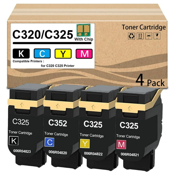 C320 C325 Toner Cartridge Replacement for Xerox 006R04820 006R04821 006R04822 006R04823 Toner Cartridges for C320 C325 Printer (4 Pack) Visit the CULater Store