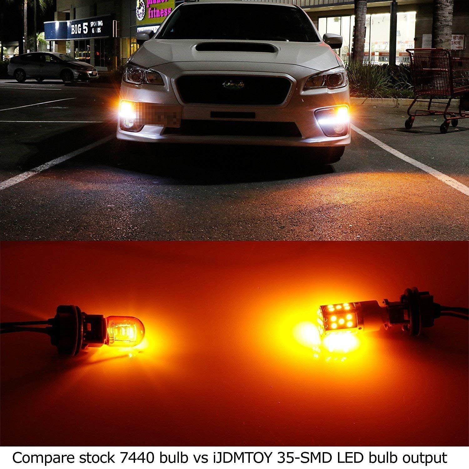 No Hyper Flash 24W High Power Amber 7440 W21W T20 LED Replacement Bulbs For Car Front or Rear Turn Signal Lights iJDMTOY iJDMTOY Auto Accessories Replace W21W 7440 7444 922A Corner Bulbs 2 No Load Resistor Required No Hyper Flash 24W High Power Amber 7440 W21W T20 LED Replacement Bulbs For Car Front or Rear Turn Signal Lights iJDMTOY iJDMTOY Auto Accessories Replace W21W 7440 7444 922A Corner Bulbs 2 No Load Resistor Required