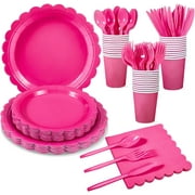 Paper plates and napkins, Easter plates, blue party supplies including light blue fan-shaped plates, napkins cups, plastic spoons, forks, knives, suitable for baby baptism, weddings, birthdays