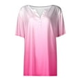 thumbnail image 4 of SHITINN Women Summer Fashion Tops Printed V Neck Short Sleeved Shirts Casual Loose Comfortable To Short Sleeve Womens Tops Summer Tops for Women Blouses for Women Casual, 4 of 4