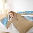 thumbnail image 5 of Manfei Starfish Wave Beach Bedding Comforter Set for Kids Boys and Girls, Marine Life Print Queen Bedding Sets, Reversible 7 Pieces, 5 of 6