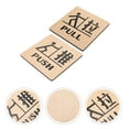 thumbnail image 3 of 2pcs Pull Push Door Signs Wood Entrance Door Pull Push Signs Indication Signs, 3 of 7