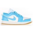thumbnail image 1 of Ni - ke Size 7.5 - Air Jordan 1 Low Dark Powder Blue Gum W, 1 of 5