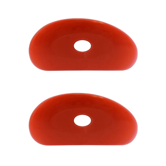 Soft Silicone Pottery Rib (Shape 2) - Ceramic Clay Sculpting Tool, Smooths & Removes Finger Marks | 2 Pack
