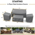 thumbnail image 2 of STARTWO 31" x 27" x 30" Gray Patio Furniture Cover Set, Water-Resistant, 2 of 7