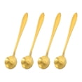 thumbnail image 1 of Unique Bargains 4Pack 5' Stainless Steel Rose Spoons Coffee Spoon Small Teaspoon, Gold, 1 of 4