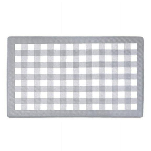 Anti Fatigue Mat - 18 x 30 in. - Buffalo Check Grey