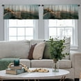thumbnail image 4 of LALILO Kitchen Curtain Valance Ancient Castle Snake Rod Pocket Window Curtain 52"x 18" Set of 2, 4 of 7