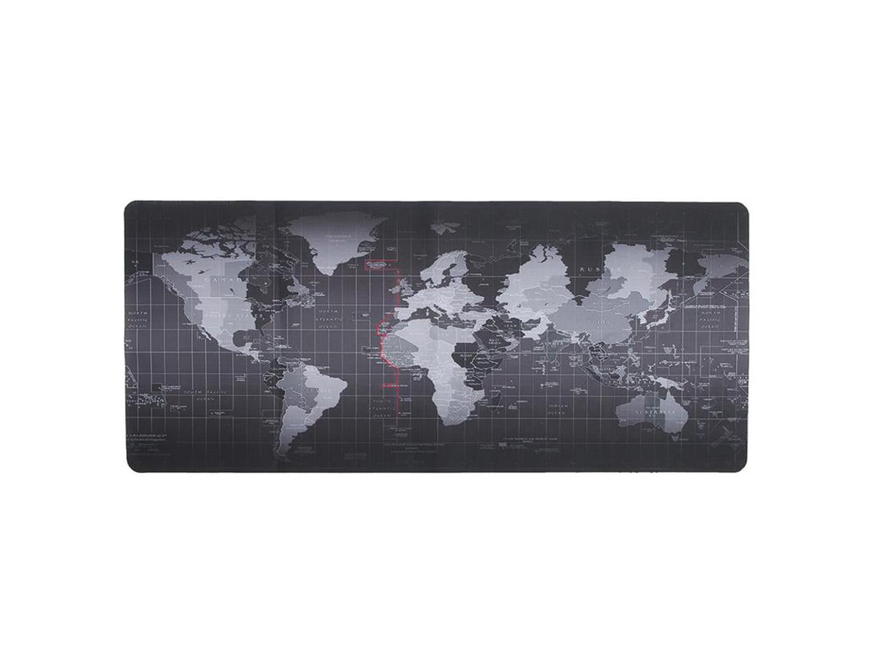 AUBEAMTO Extended XXXL-Size Gaming Mouse Pad - 35.5"x15.8"x0.08" Dimension - Portable with Extended XL Size - Non-slip Rubber Base - Special Treated Textured Weave with Precision Control (worldmap)