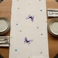 thumbnail image 5 of Table Runners 72 Inches Long Dress Scarves, Farmhouse Spring Farmhouse Kitchen/Dining Table Runner, Coffee Tablerunners, Retro Bicycles Flowers Vines Butterfly 16x72 Inch, 5 of 9