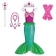 thumbnail image 1 of Ropa de niña de Disney princesa Sirenita Ariel vestido de verano niños Cosplay disfraz niños carnaval cumpleaños fiesta Dress5-6T 130CM Gao Jinjia LED, 1 of 2