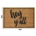 thumbnail image 3 of Spring Coir Doormat Outdoor Plain Doormats Outdoor Waterproof Summer Door Rug All-Weather Heavy Duty Doormat for Entryway Front Door Patio Porch, Indoor Outdoor, 16x24 Inch hey y'all, 3 of 8