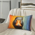 thumbnail image 4 of Plush Throw Pillow Covers, Colorful Painted Duck Pillow Cases with Invisible Zipper, Breathable Microfiber Pillow Cases Standard Size for Sleeping Bedroom Sofa Living Room 16x24, 4 of 5