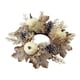 thumbnail image 5 of Mini corona de otoño con forma de vela, guirnalda de velas, hojas artificiales de mesa, corona de calabaza para Halloween y otoño. Blanco, 5 of 9