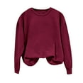 thumbnail image 2 of Baqcunre Women's Loose Fit Crew-Neck Solid Color Top Womens Clothes Long Sleeve Shirts for Women Womens Shirts Womens Tops, ,Xxl, 2 of 4