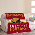 thumbnail image 2 of San Francisco Print Blanket American Football Throw Blankets for Couch Sofa Bed Stuff Decor Gifts Soft Cozy Fleece Plush Warm Flannel Bedding for Team Fans Man Woman Teen Adults 60"x80", 2 of 6