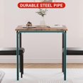 thumbnail image 3 of EDTara Compact 3-Piece Kitchen Dining Set, Square Table with 2 Metal-Back Chairs, Space-Saving Dinette for Apartment or Small Room, 3 of 9