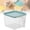 Blue, variant on Square Food Storage Containers with Lids Dough Proofing Bucket Commercial Polycarbonate Containers with Scale Clear Airtight Cereal for Pantry Home Restaurant (Green)