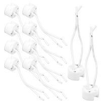 ULTNICE 10Pcs Ceramic Light Socket Adapter for Home Lighting 2.6x0.5x0.5in