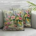 thumbnail image 3 of Awypu  Outdoor Spring Summer Floral Throw Pillow Cover European Vintage Hydrangea Flower Bouquet Blossom Botany Petals  Pillow Cover Home Sofa Pillow Case, 3 of 5