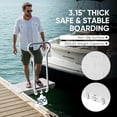thumbnail image 3 of Boat Boarding Platform with Handrail, Foldable Dock Step with Anti-Slip Surface, Rust-Resistant Iron Ramp for Lake Access, 3 of 6